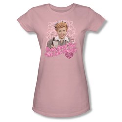 I Love Lucy - Tastes Like Candy Juniors T-Shirt In Pink
