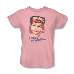 I Love Lucy - I Can Explain Womens T-Shirt In Pink