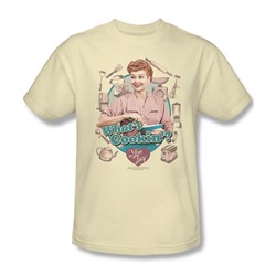 I Love Lucy - What's Cookin' Adult T-Shirt In Cream