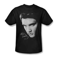 Elvis - Face Adult T-Shirt In Black