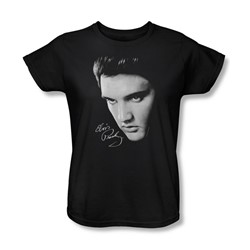 Elvis - Face Womens T-Shirt In Black