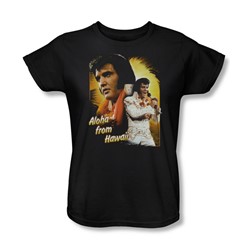 Elvis - Aloha Womens T-Shirt In Black