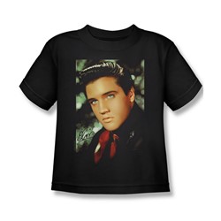 Elvis - Red Scarf Little Boys T-Shirt In Black