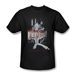 Elvis - Live In Vegas Adult T-Shirt In Black