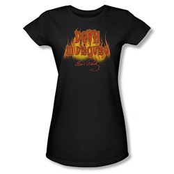 Elvis - Devil In Disguise Juniors T-Shirt In Black