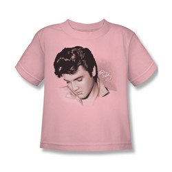 Elvis - Looking Down Little Boys T-Shirt In Pink