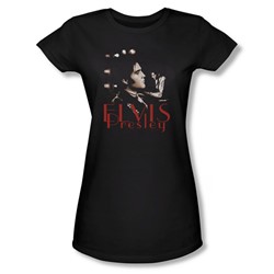 Elvis - Memories Juniors T-Shirt In Black