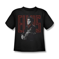 Elvis - Red Guitarman Little Boys T-Shirt In Black