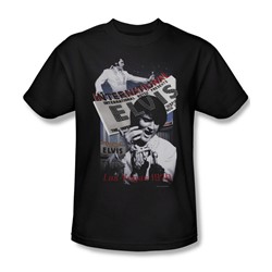Elvis - International Hotel Adult T-Shirt In Black