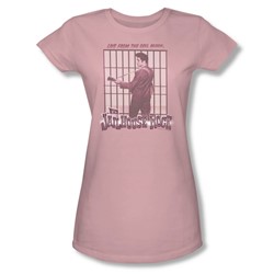 Elvis - Cell Block Rock Juniors T-Shirt In Pink