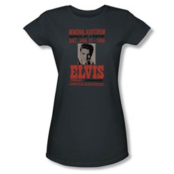 Elvis - Buffalo '56 Juniors T-Shirt In Charcoal