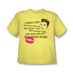 Elvis - Kissed Elvis Big Boys T-Shirt In Banana