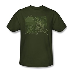 Elvis - That 70's Elvis Adult T-Shirt In Military Green