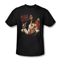 Elvis - Soulful Adult T-Shirt In Black