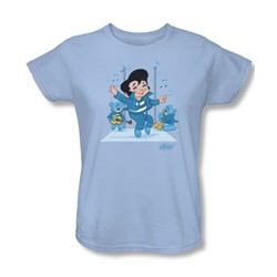Elvis - Jailhouse Rock Womens T-Shirt In Light Blue