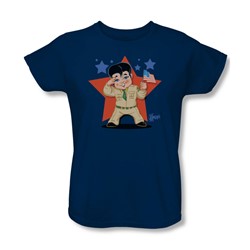 Elvis - Lil' G.I. Womens T-Shirt In Navy
