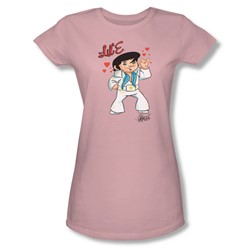 Elvis - Lil' E Juniors T-Shirt In Pink