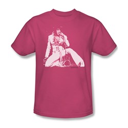 Elvis - Please Love Me Adult T-Shirt In Hot Pink