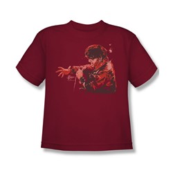Elvis - Red Comeback Big Boys T-Shirt In Cardinal