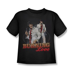 Elvis - Burning Love Little Boys T-Shirt In Black