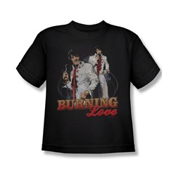 Elvis - Burning Love Big Boys T-Shirt In Black