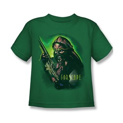 Farscape - D'Argo, Warrior Little Boys T-Shirt In Kelly Green