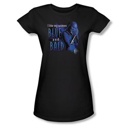 Farscape - Blue And Bald Juniors T-Shirt In Black