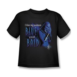 Farscape - Blue And Bald Little Boys T-Shirt In Black