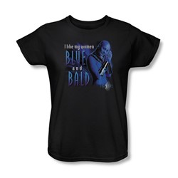 Farscape - Blue And Bald Womens T-Shirt In Black