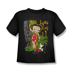 Betty Boop - Luau Lady Little Boys T-Shirt In Black