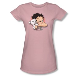 Betty Boop - Wink Wink Juniors T-Shirt In Pink
