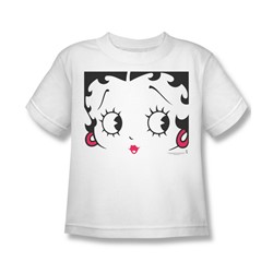 Betty Boop - Close Up Little Boys T-Shirt In White