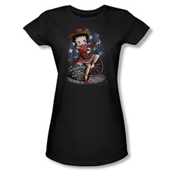 Betty Boop - Country Star Juniors T-Shirt In Black