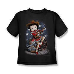 Betty Boop - Country Star Little Boys T-Shirt In Black