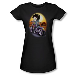 Betty Boop - Wild Biker Juniors T-Shirt In Black