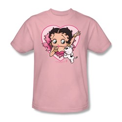 Betty Boop - I Love Betty Adult T-Shirt In Pink