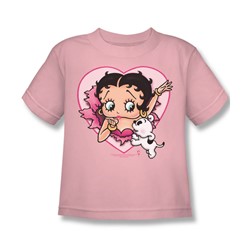 Betty Boop - I Love Betty Little Boys T-Shirt In Pink