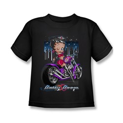 Betty Boop - City Chopper Little Boys T-Shirt In Black