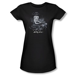 Betty Boop - Storm Rider Juniors T-Shirt In Black