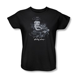 Betty Boop - Storm Rider Womens T-Shirt In Black