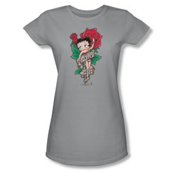 Betty Boop - Boop Tattoo Juniors T-Shirt In Silver
