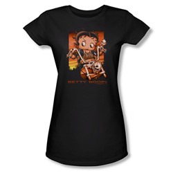 Betty Boop - Sunset Rider Juniors T-Shirt In Black
