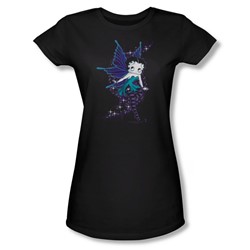 Betty Boop - Sparkle Fairy Juniors T-Shirt In Black