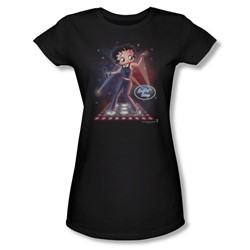 Betty Boop - Pop Star Juniors T-Shirt In Black