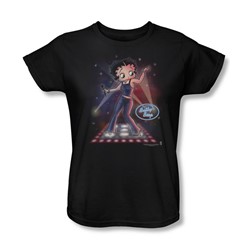 Betty Boop - Pop Star Womens T-Shirt In Black