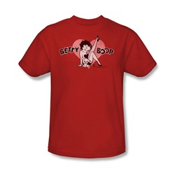 Betty Boop - Vintage Cutie Pup Adult T-Shirt In Red