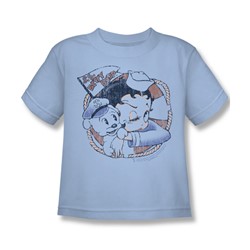 Betty Boop - Ss Vintage Little Boys T-Shirt In Light Blue