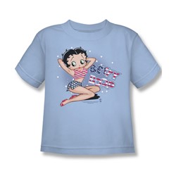 Betty Boop - All American Girl Little Boys T-Shirt In Light Blue
