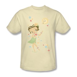 Betty Boop - Hula Flowers Adult T-Shirt In Cream