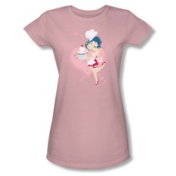 Betty Boop - Cupcake Juniors T-Shirt In Pink